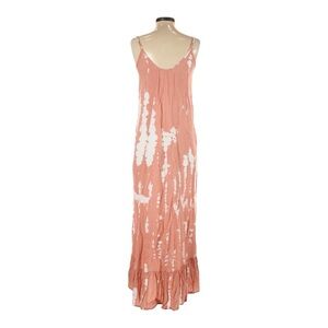 Buenos Ninos Tie-Dye Maxi Dress Pink & White, Pockets, Size Small